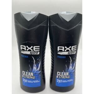Lot of 2 Axe Hair Clean & Strong Phoenix 2-in-1 Shampoo & Conditioner!